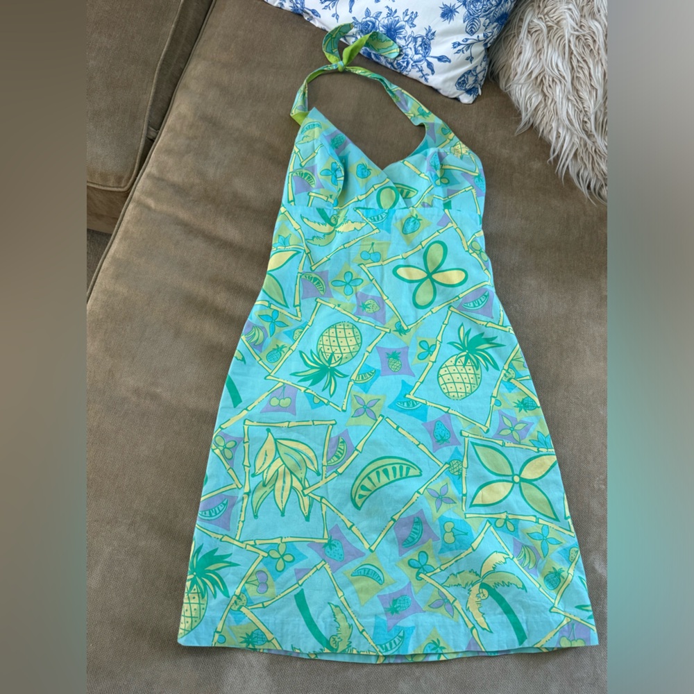 Lilly Pulitzer White Label Halter Fruit Dress